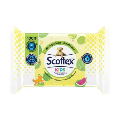 SCOTTEX Recambio papel higiénico húmedo junior 74 unidades 