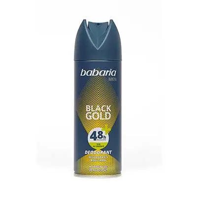 BABARIA Black gold desodorante hombre sin aluminio 150 ml spray 
