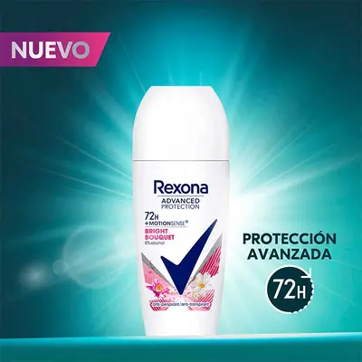 REXONA Protección avanzada roll-on para mujer bright bouquet 72h 50 ml 