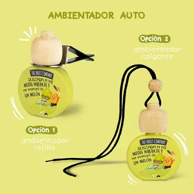 THE FRUIT COMPANY Ambientador colgante para el coche de melón 40 ml 