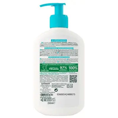 GARNIER Skin active pure gel limpiador e0 hidratante 250 ml 