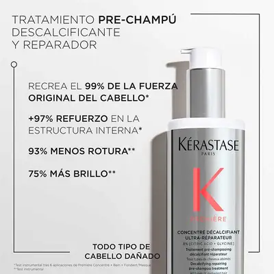 KERASTASE Premiere concentré décalcifiant ultra-réparateur <br> tratamiento pre- champú para cabello dañado <br> 250 ml 