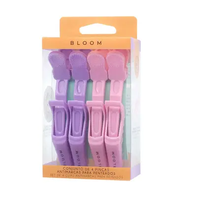 BLOOM BEAUTY Set 4 clips peinado rosa y lila 