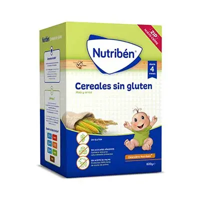 NUTRIBEN Cereales sin glúten papilla infantil 600 gr 