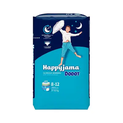 DODOT Ninjamas pañal branguita para pijama con corazones 9 pañales de pijama. 8-12 años. 27kg-43kg 