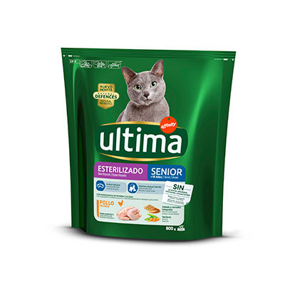 ULTIMA Comida para gatos esterilizados senior 800 g 