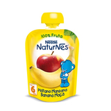 NESTLE Naturnes 100% fruta plátano y manzana pouche 90 gr 