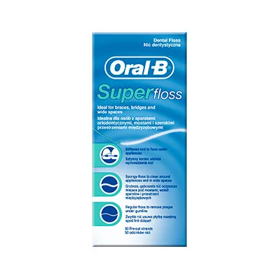 ORAL-B Super floss seda dental 50 mt 