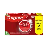 COLGATE Pasta dentífrica max white expert white menta suave duplo 75 ml 