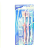 COLORBABY Cepillo dental con tapa 3 unidades 