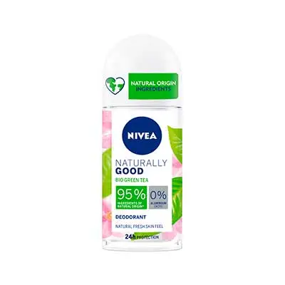 NIVEA Naturally good desodorante rollon te verde 48 h protección 0% aluminio 0% alcohol 