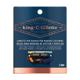 GILLETTE King c gillette recambios para máquina de afeitar y perfilar 3 unidades 