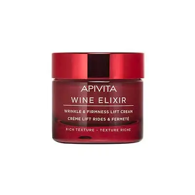 APIVITA Wine elixir crema antiarrugas y reafirmante con efecto lifting textura rica con polifenoles de la uva de santorini 50 ml 