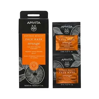 APIVITA Express beauty mascarilla facial revitalizante con naranja 2 unidades de 8 ml 