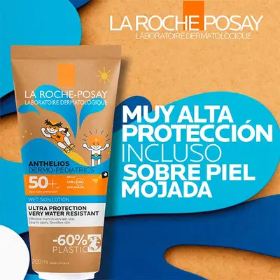 La Roche Posay Anthelios dermo-pediatrics loción wet skin spf50+ 250ml 