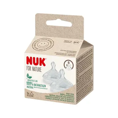 NUK Tetina for nature 0-6 silicona talla s. 2 unidades 