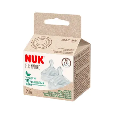 NUK For nature tetina 0-6 silicona talla m. 2 unidades 