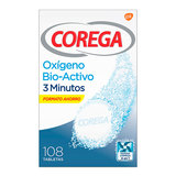 COREGA Oxigeno bio-activo limpiador dentadura postiza 108 tabletas 