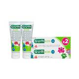 GUM Kids gel dentífrico fresa de 2 a 6 años 2 x 50 ml 