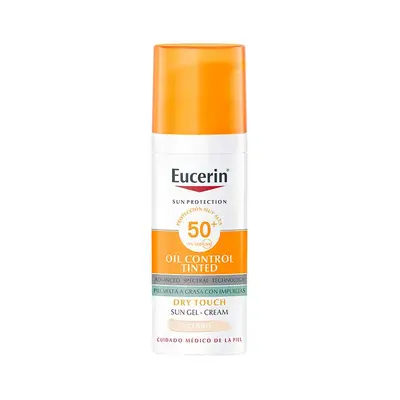 EUCERIN Crema solar f50plus facial dry touch color 50 ml 