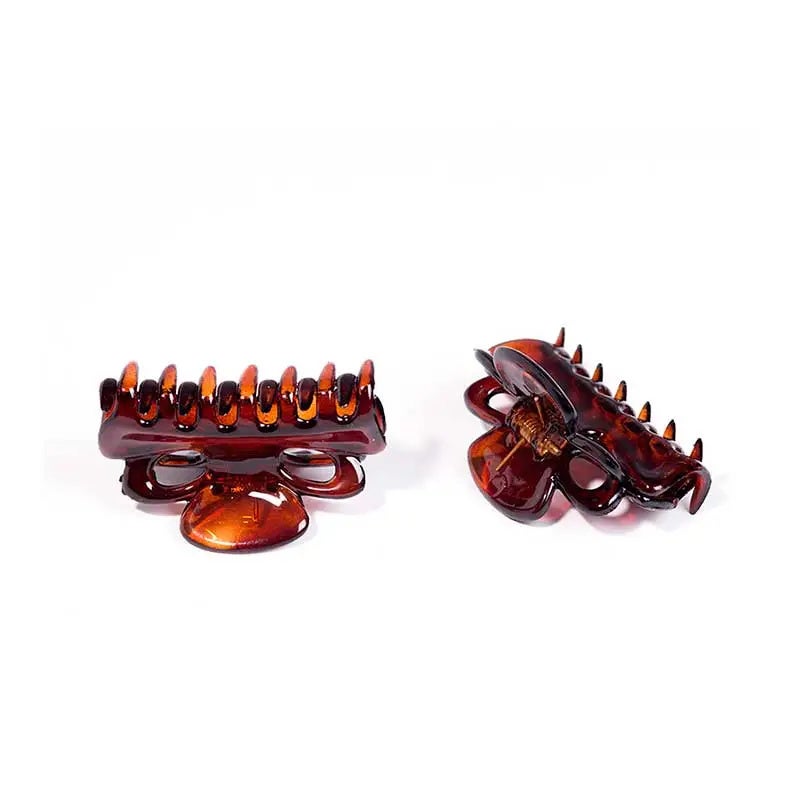 Pinza Marrón Concha Francesa Pequeña De 4 Cm 2 Un