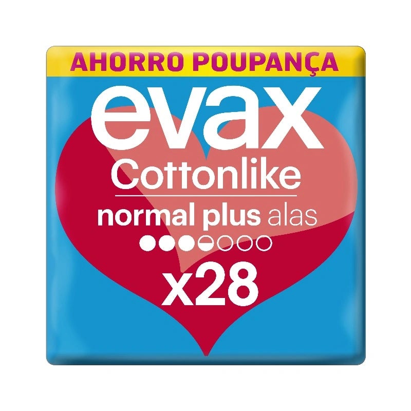 Compresas Cottonlike Con Alas Normal Plus 28 Uds