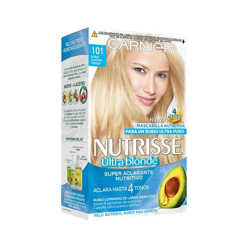Nutrisse Creme Tinte Capilar 101 Rubio Aclarante Platino Ceniza