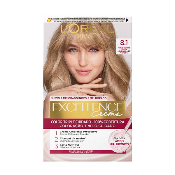 Tinte Excellence Creme 8.1 Rubio Claro Ceni