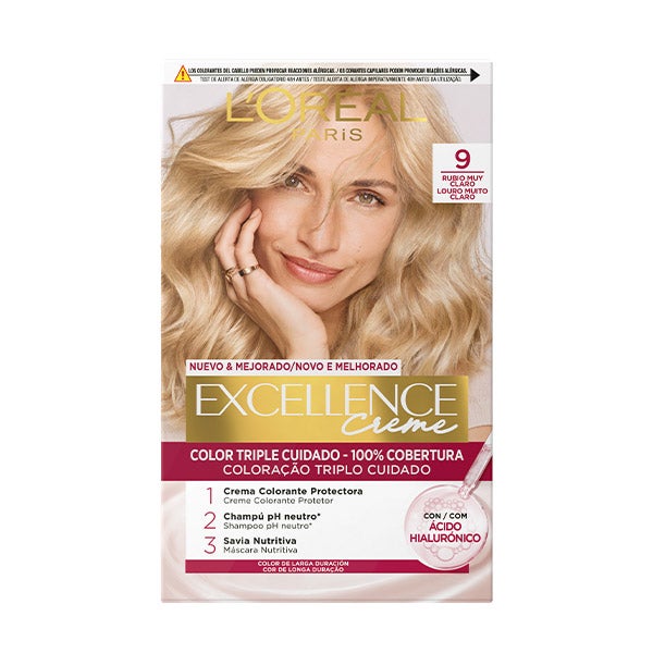Tinte Excellence Creme 9 Rubio Claro Claro