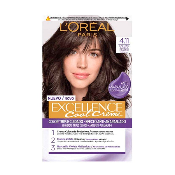 Excellence Tinte Excellence Cool Creme 4.11-Castaño Ceniza