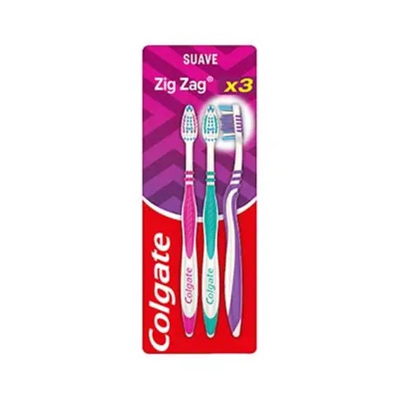 Cepillo Dental Zig Zag Suave Pack 3 Uds