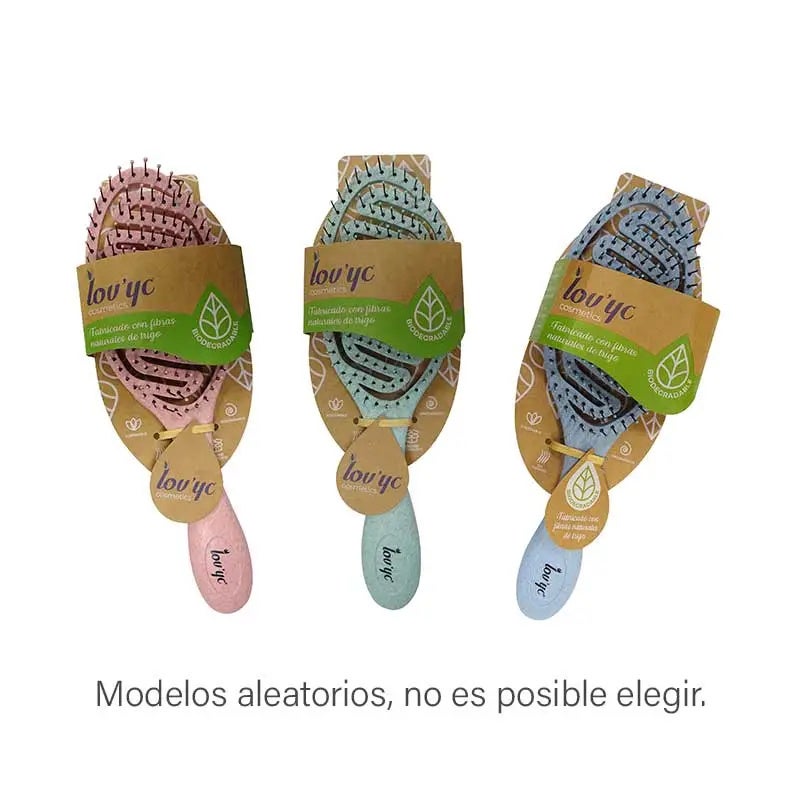 Cepillo Cabello Fibra Natrual De Trigo Forma Circular