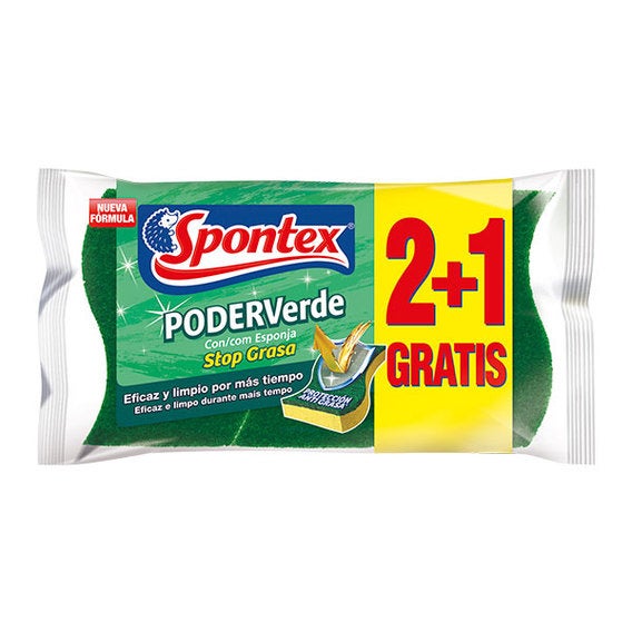 Poder Verde Con Esponja 3 Ud