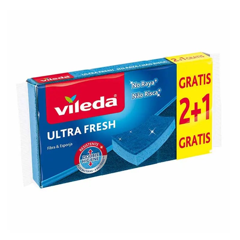 Estropajo Ultra Fresh No Raya 2+1