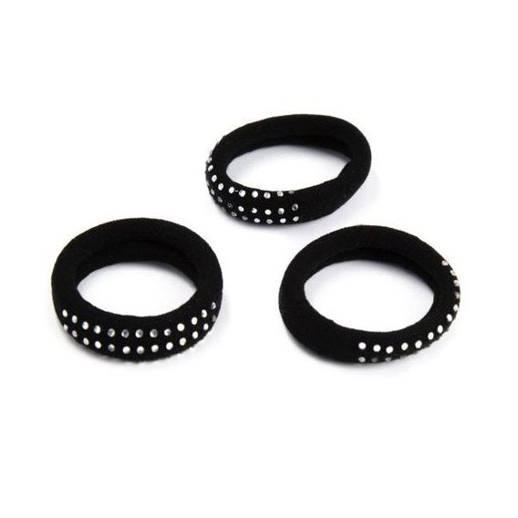 Goma De Pelo Negra Brillante 3 Un