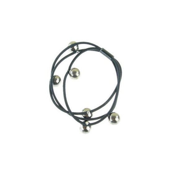 Goma Negra Con Bolas Grises 3 Un