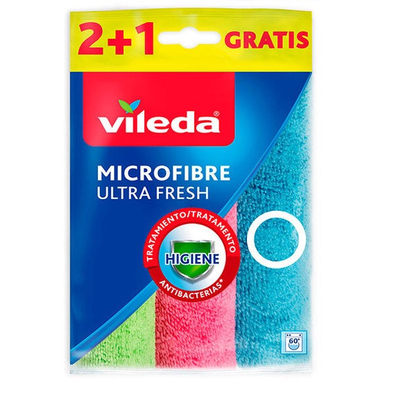 Bayeta Microfibra Antibacteria 2+1 Ud