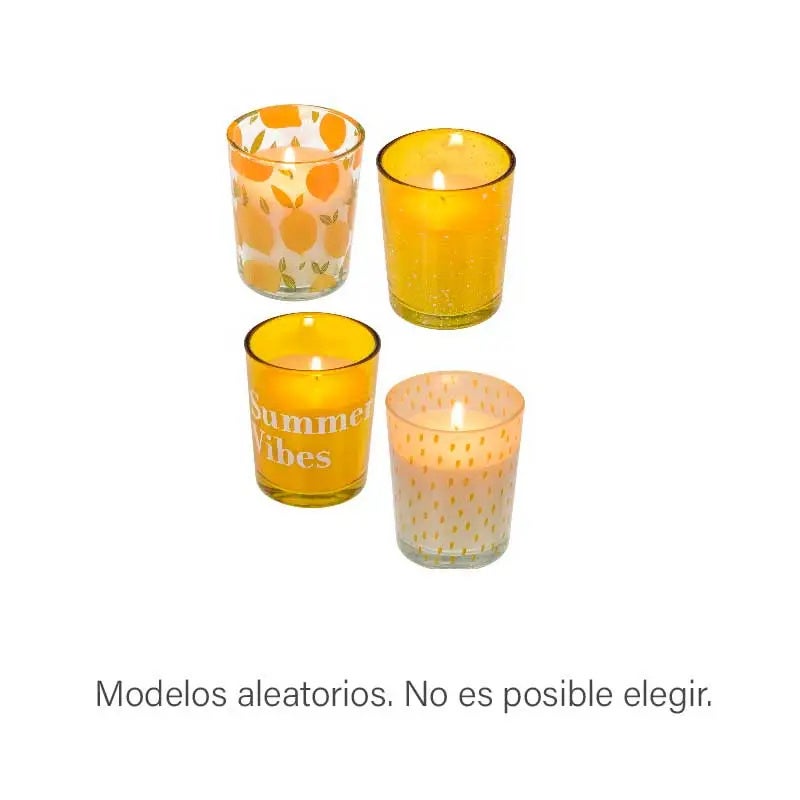 Vela En Vidrio Limon