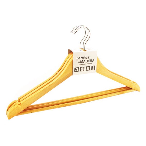 Percha De Madera 3 Ud