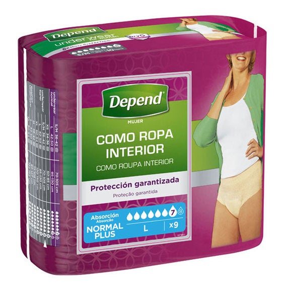 Ropa Interior Incontinencia Talla L 9Uds