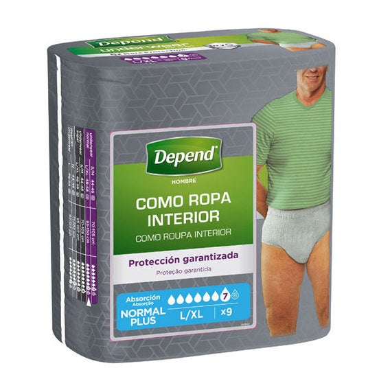 Ropa Interior Protectora Hombre Tallas L-Xl 9 Ud