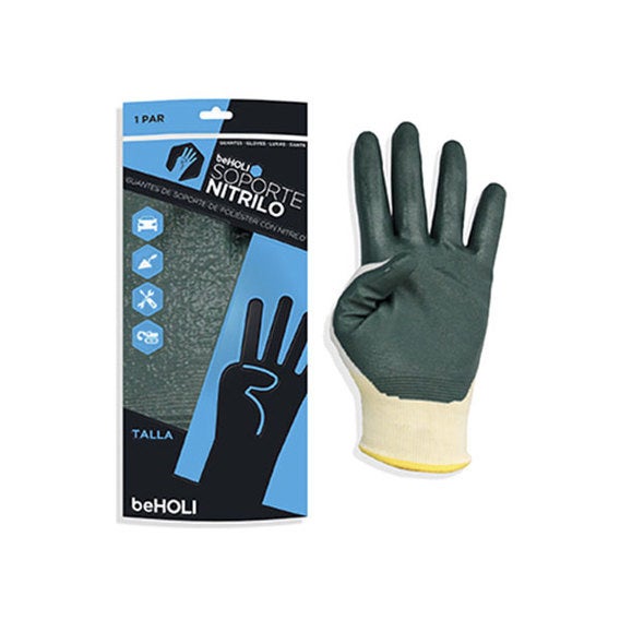 Guantes Nylon Con Nitrilo Talla L