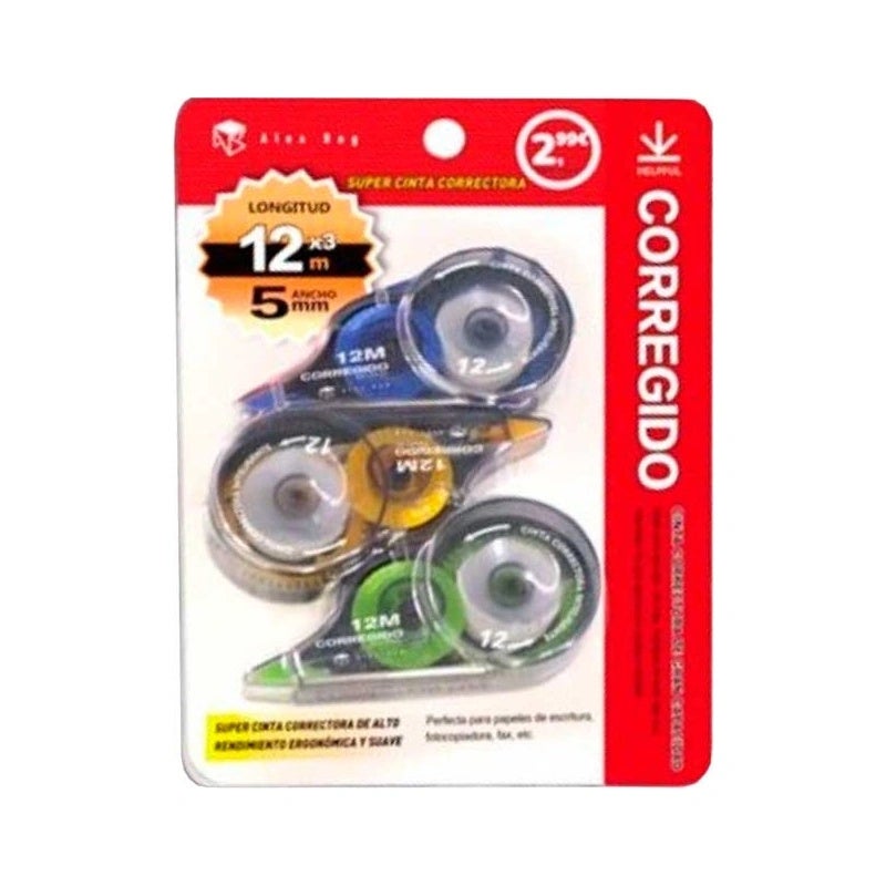 Cinta Correctora Pack 3 Ud