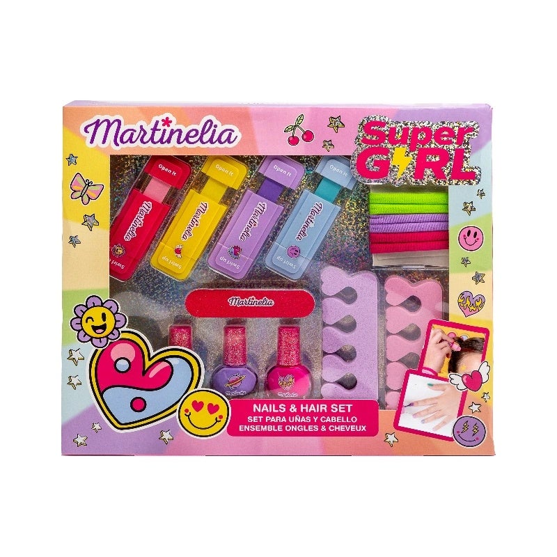 Set Uñas Cabellos Super Girl