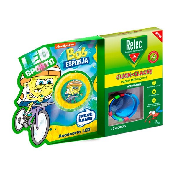 Click-Clack Pulsera Antimosquitos Bob Enponja
