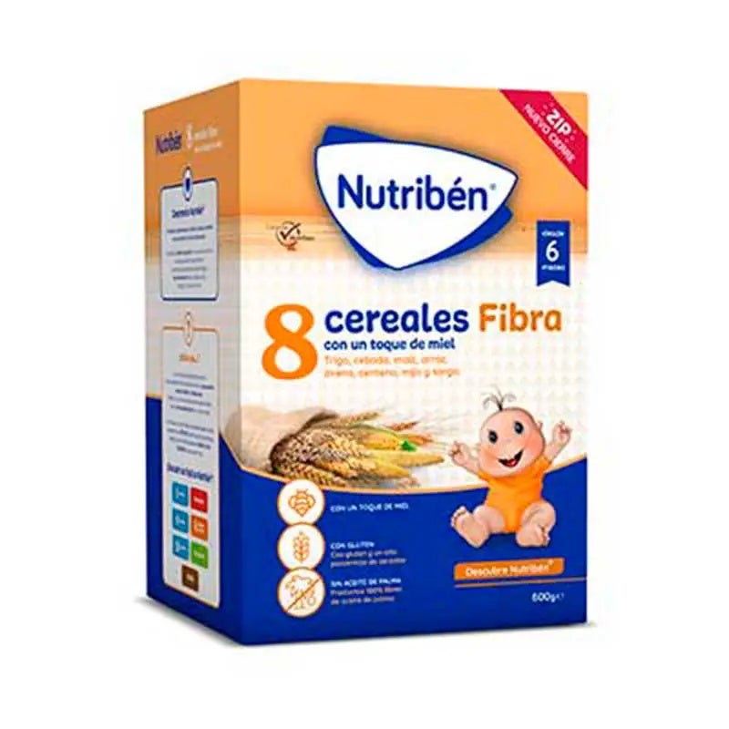 8 Cereales Y Miel Con Fibra Papilla Infantil