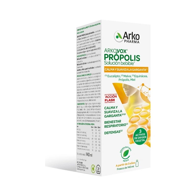 Arkovox Jarabe Própolis Sabor Menta 140Ml