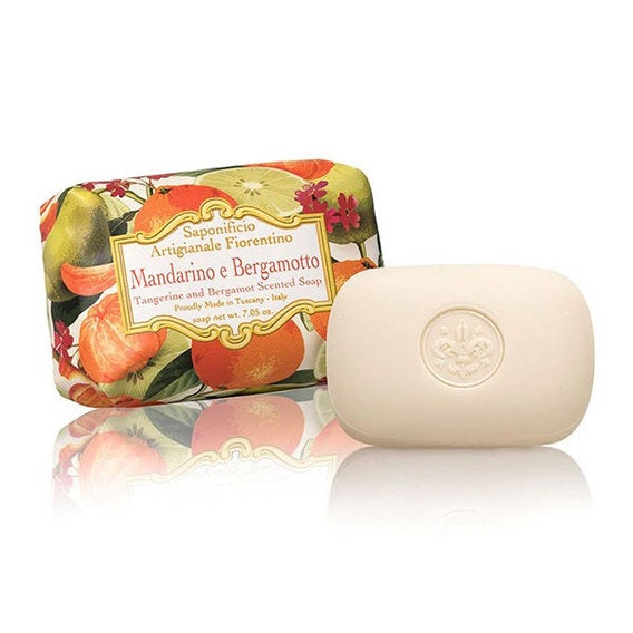 Jabón En Pastilla Rectangular Mandarina Y Bergamota