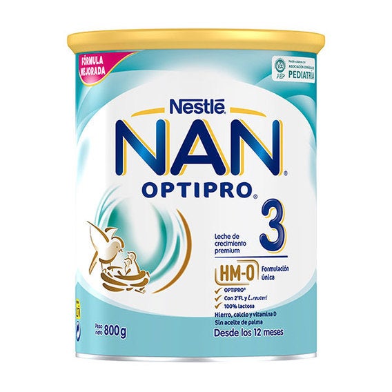 Nan Optipro 3 Leche De Crecimiento Infantil 800 Gr