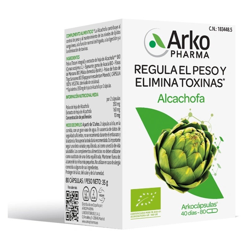 Arkocápsulas Alcachofa Bio 80 Cápsulas